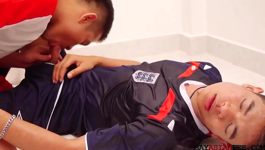 Asian Boy Takes Bareback Ride After Devouring Hot Cock - 18+ Golden Shower
