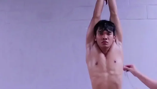 Steamy Bondage Scene: Asian Cuties Nipples Thrill to Teasing Touches