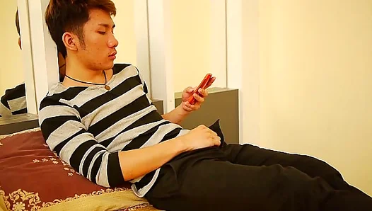 Sensual Oiled Asian Twinks Throbbing Jerkoff Session – Steamy 18+ Solo