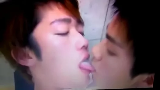 Steamy Teen Kiss Ignites Desire: Asian Boys Passionate Liplock Leads to Forbidden Fun