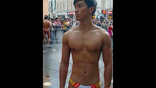 Steamy Lockroom Tryst: Dominant Asian Hunk Claims Hung Studs Thick Cock in Raw Threesome