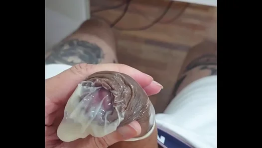 Steamy Brazilian Orgasm: Forbidden Bareback Bliss Ignites When Condom Meets Cock – Solo