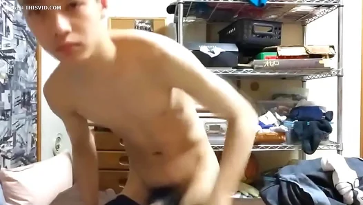 SteamyAsianTeen Moans Loudly Riding Thick Cock Live On Cam - SteamyGaySessions