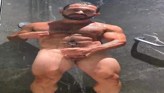 Rinse Reveal: Soap-Slicked Bear Exposes His Chiseled Backside in Sizzling Shower Selfie