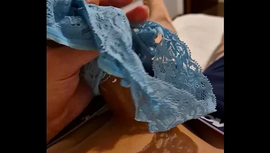 Steamy Self-Satisfier: Mans Feverish Throb Spurts Through Lacy Underwear in Private Video