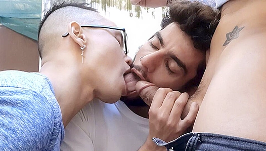 Steamy Latino Stepbrother Rendezvous Ignites Passionate Threesome Orgy - HotFacials 18+