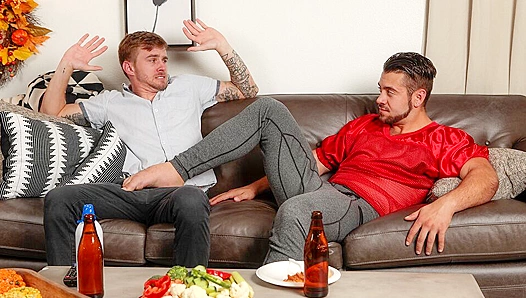 Steamy Neighbor Encounter: Ryan Jordan Dante Colles Uninhibited Bareback Threesome - 18+