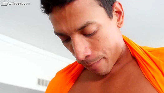 Steamy Threesome Frenzy: Hunter, Dart, and Delgado Pound Each Other Raw – GayRoom 18+