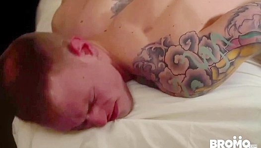 Bromantic Threesome: Trevor Long Dominates Brett Lakes Thick Meat - USA Gay Frenzy