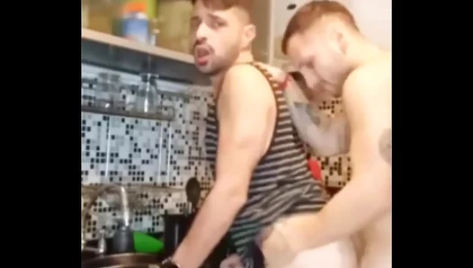 Latin plumbers sweaty, muscled ass gets plowed while fixing cock-clogged pipes in XXX