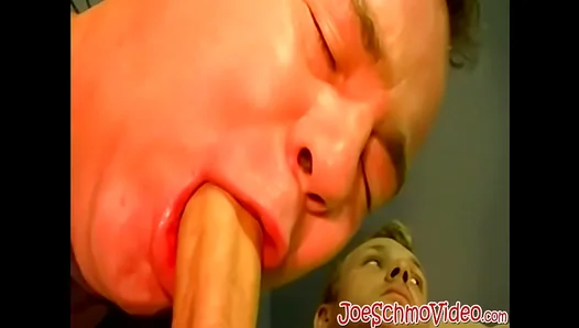 Deep Throating Delight: Homo Taz Impales Joes Gagging Hole with Rock Hard Cock – WildRide