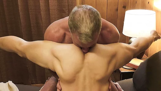 Steamy Taboo Rendezvous: Stepdads Lust for Stepsons Bountiful Chest Ignites Raw –