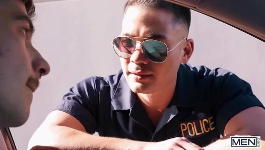 Colton Reece Conquers Fresh Twink Aaron Hardy at the Sweltering Cops Hideout - 18+