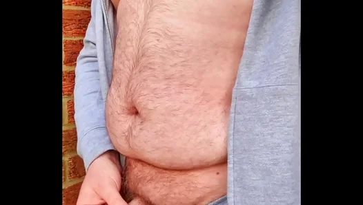Caught Unaware: Chubby Dudes Steamy Morning Piss Shower Exposed on 18+