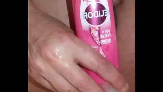 Amateur Buddies First Anal Adventure: Shampoo Bottle Delight