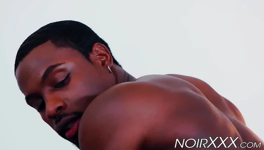 Deangelo Devours Stepdads Thick Ebony Meat in Hot Interracial Threesome - 18+