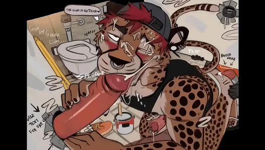 Furry Dudes Unleash Hidden Lust in Public Gloryhole Orgies - HotYiff