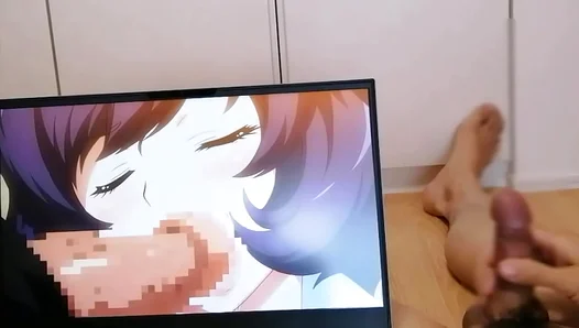 Intense Jerk Session: Otaku Craves Thick Dark Skin Voluptuous Tits During Feverish Fuck
