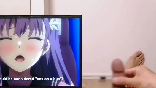Otakus Obsession: Moaning as He Faps Hard to Busty Anime Fantasy