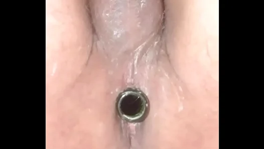 Deep Penetration Pleasures: Hung Stud Impales His Squeezing Ass on a Thick Glass Shaft –