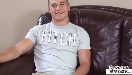 Blakes Brawny Body on Display: Watching His Thick Cock Pulse with Pleasure