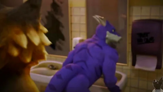 Steamy Bathroom Blowjobs: Furry Guys Licking Savoring Each Others Musky Bubble Butt –