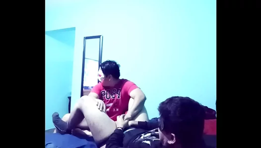 Straight Mans Surrender: Blowing Best Friend After Losing Gay Challenge – 18+