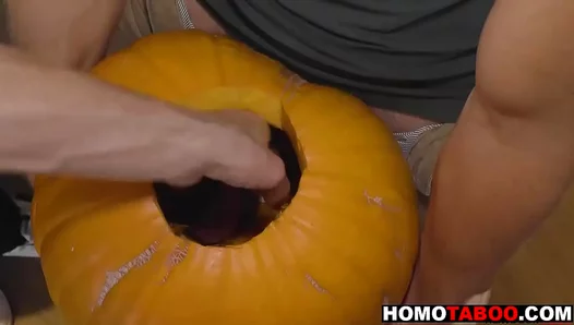 Halloween Betrayal: Stepbros Sinful Raw Threesome with Girlfriend from Behind