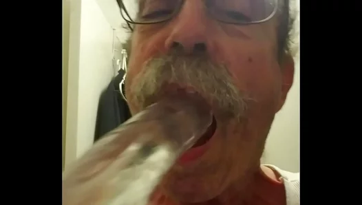 Florida Grandpa Deepthroats Massive Dildo - Raw Amateur XXX Solo Gay Blowjob Thrill