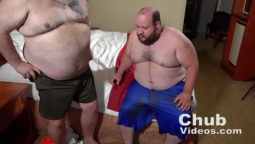 Steamy Threesome Delight: Chubby Bear Enjoys Intense Anal Play in Sizzling Gay Encounter