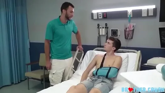 Intense Brothers Threesome: Alexs Hung Cock Fuels Brians Hospital Suck-Off – HD 720p
