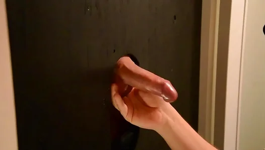 Savoring Every Stroke: Hungry Boy Licks, Sucks Deepthroats Thick Cock Through Glory Hole