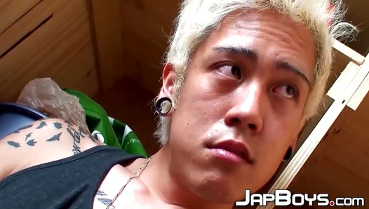 Blonde Japanese Cuties Raw Self-Fuck Session Builds to a Steamy Cum Finish