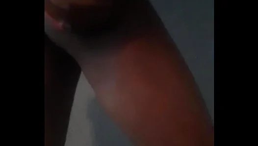 Sultry Ebony Seduction: Curvaceous Goddess Twerks Her Plump Rear in Sizzling Red Thong –