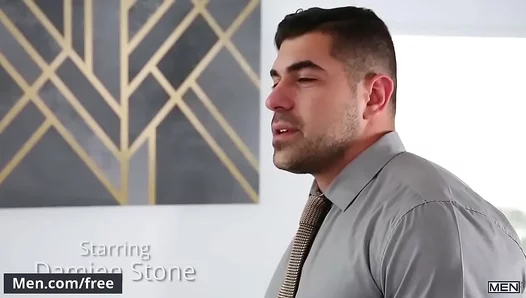 Steamy Office Encounter: Damien and Julian Engage in Raw, Lustful Ass Play with Muscular