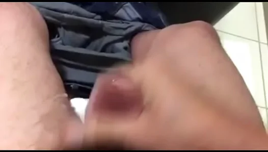Relieving Office Tension: Solo Fun in the Mens Room – 18+
