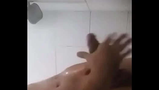 Steamy Shower Spanking: Gay Amateurs Thrilling Blowjob Solo Session