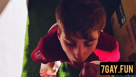 Thirsty Lads Devour Massive Cream Pies from Raw Hunk Endowments - EliteGay 18+