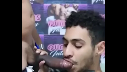 Higors Hungry Throat Swallows Hugos Thick Brazilian Cock in Steamy Raw Gay Fuck -