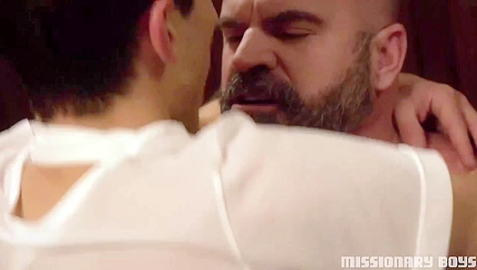 Craving Daddys Dominant Touch: Submissive Boy Longs for StepDads Thick, Muscular Frame -
