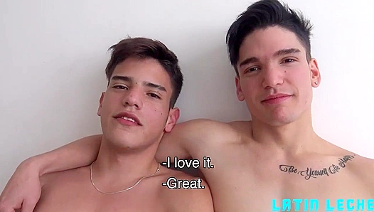 Passionate Latino Twinks Sizzling Bareback Flare-Up