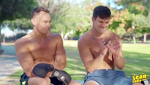 Brysen Powers Through Jayce in Leaning, Pounding Rear Entry – SeanCody