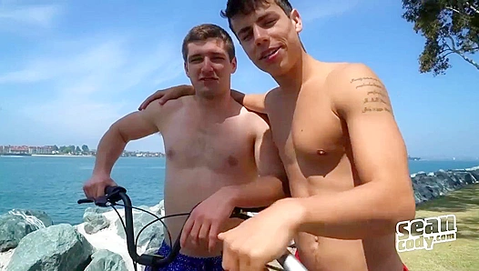 Kaleb Dominates Hayes in Reverse Cowgirl Thrills — SeanCodys Raw Gay Ride