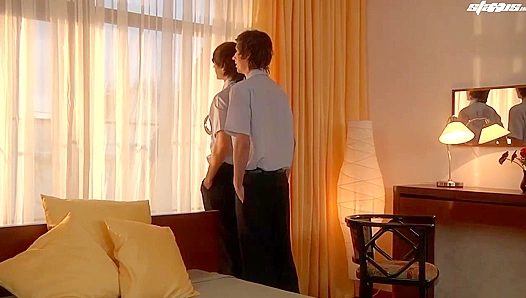 Steamy Layover Lust: Adam Hart Ian Samson Engage in Thirsty, All-Consuming Gay XXX