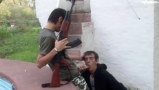 : Rugged Soldier Claims Tight Innocent Boys Rear - GayXXX 18+