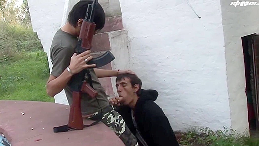 : Rugged Soldier Claims Tight Innocent Boys Rear - GayXXX 18+