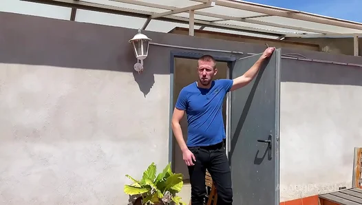 Steamy Gay Sex: Antenna Techs Muscular Hole Craves Thick Cum Load
