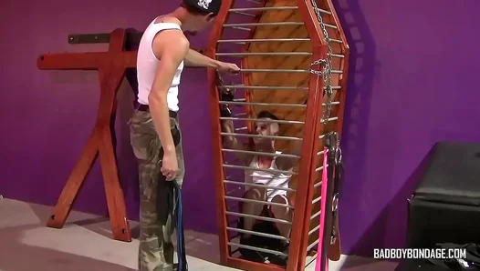 Trapped Bound: Submissive Twink Merlin Suffers Deep BDSM Domination, Ass Completely at