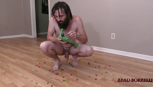Hairy Hero Dominates Tiny Villain: Rear Entry Throat Fucks for Adoring Muscles –