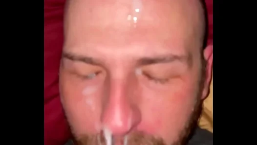 New Orleans Stud Unloads Thick Cream on Cute Gregs Face in Scorching Twink Facial